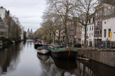 View On The Lijnsbaangracht Canal At Amsterdam The Netherlands 26-3-2024 clipart