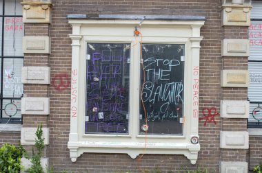 Amsterdam 'daki Özgür Palenstine Hareketi' nin ertesi günü Hollanda 9-5-2024