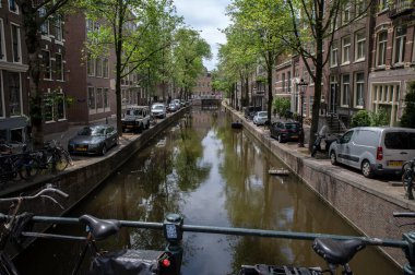 View On Oudezijds Achterburgwal Canal At Amsterdam The Netherlands 21-6-2022 clipart