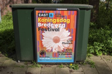 Billboard Plein Tiyatrosu Koningsdag Bredeweg Festivali Amsterdam 13-4-2024