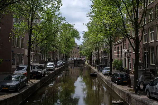 stock image View On Oudezijds Achterburgwal Canal At Amsterdam The Netherlands 21-6-2022