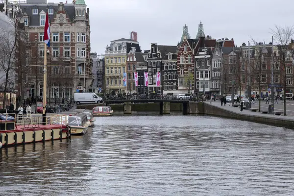 stock image View On The Doelensluis Bridge In The Background At Amsterdam The Netherlands 21-3-2-024