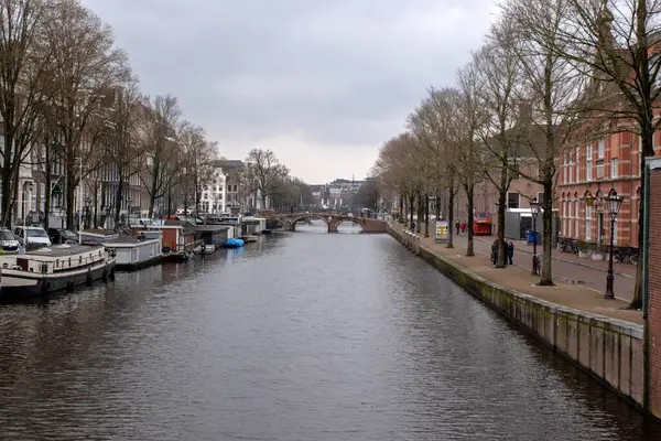 Amsterdam 'da Nieuwe Keizergracht Kanalı 12-3-2024