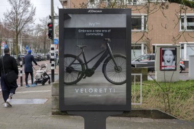Billboard Veloretti Bisikleti Amsterdam 'da Hollanda 13-3-2024