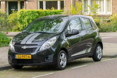 Chevrolet Spark Car At Amsterdam The Netherlands 4-5-2023 clipart