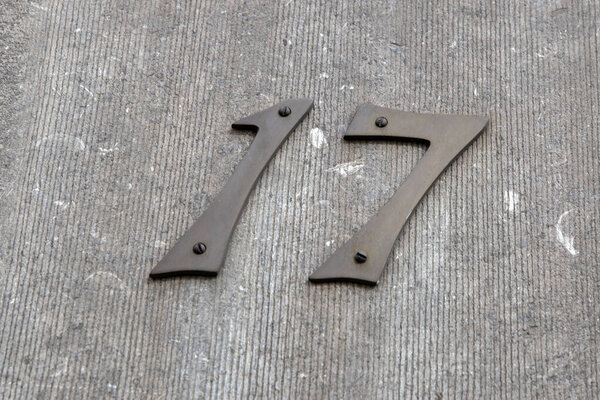 Close Up House Number 17 At Amsterdam The Netherlands 23-3-2024