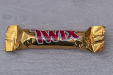 Amsterdam 'daki Twix Çikolatasını Kapat Hollanda 25-4-2023