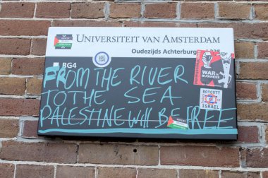 UVA Üniversitesi, Amsterdam 'daki Özgür Filistin Hareketi' nin ertesi günü imzalanan 9-5-2024
