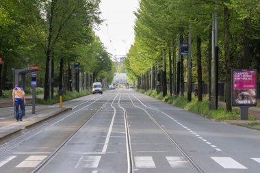 Amsterdam Middenweg 'deki Boş Sokak Hollanda 18-5-2023