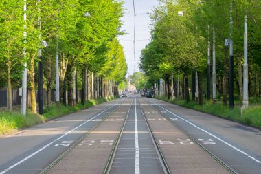 Amsterdam Middenweg 'deki Boş Sokak Hollanda 18-5-2023