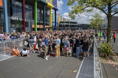 Fans Prepare For The Shows Of Taylor Swift At Amsterdam The Netherlands 4-7-2024 clipart