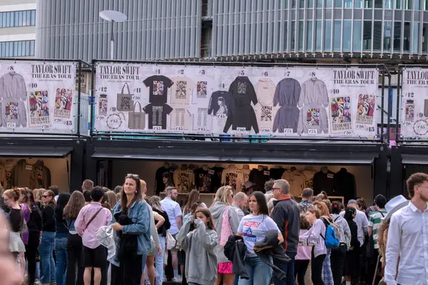 stock image Fans Prepare For The Shows Of Taylor Swift At Amsterdam The Netherlands 4-7-2024Fans Prepare For The Shows Of Taylor Swift At Amsterdam The Netherlands 4-7-2024