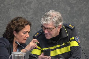 Frank Paauw And Femke Halsema At The Public Meeting At The Raadszaal Building Amsterdam The Netherlands 10-5-2024 clipart