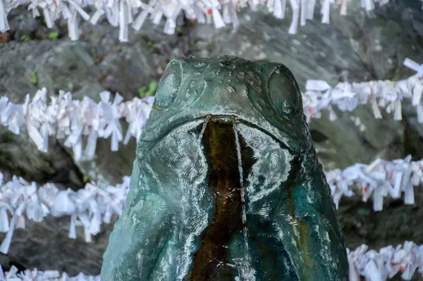 stock image Frog At The Futami Okitama Shrine At Ise Japan 30-3-2016