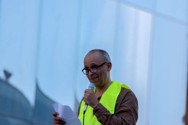 Guno Jones UVA Üniversitesi 'nde Öğrenci Gösterisinde Özgür Filistinli Hollanda 13-5-2024