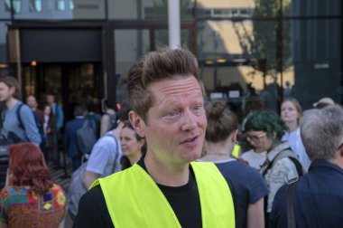 Martijn Dekker UVA Üniversitesi 'ndeki Öğrenci Gösterisinde Özgür Filistinli Hollanda 13-5-2024