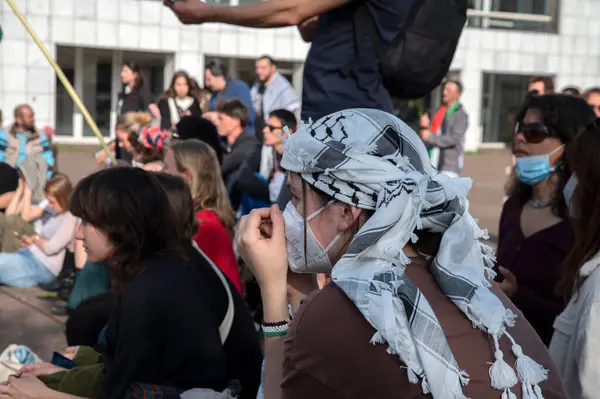 stock image Palestinian Gaza Demonstration At Amsterdam The Netherlands 10-5-2024