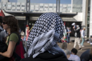 Filistin Gazze Gösterisi Amsterdam 'da Hollanda 10-5-2024