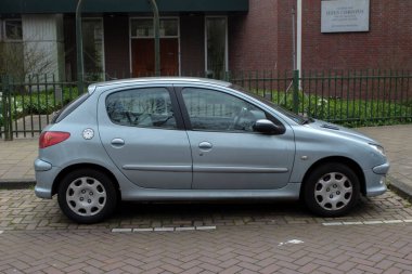 Peugeot 206 Araç Amsterdam 'da Hollanda 19-3-2024
