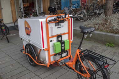 Post.nl Delivery Bike At Amsterdam The Netherlands 23-2-2024 clipart