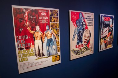 Hollanda 31-5-2024 tarihli Amsterdam Wereldmuseum Müzesindeki Dövüş Sanatları Sergisi 'nde posterler