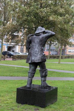 Den Helder 'deki De Jutter Heykeli Hollanda 23-9-2019