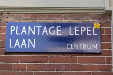 Amsterdam 'da Sokak İşareti Lepellaan 27-4-2023