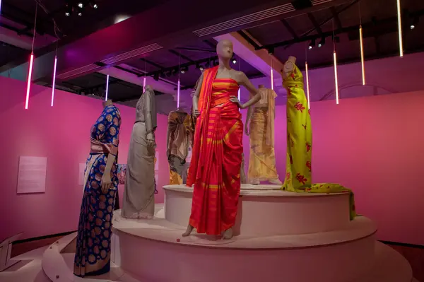 stock image Sari Statement Exhibition At The Wereldmuseum Museum At Amsterdam The Netherlands 19-5-2024