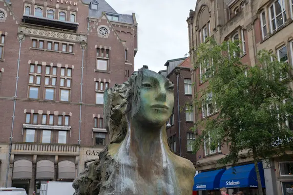 stock image Statue Rokinfontein At Amsterdam The Netherlands 27-5-2024