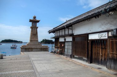 Tomonoura Japonya 'daki Taş Deniz Feneri 24-8-2016