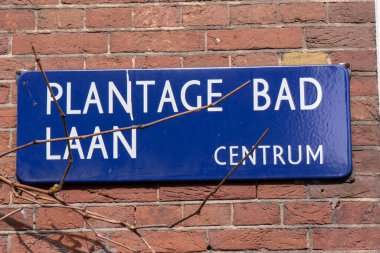 Amsterdam 'da Sokak İşareti Badlaan 27-4-2023