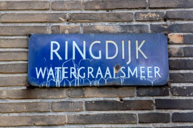 Amsterdam 'da Sokak İşareti Halkası Hollanda 12-4-2024