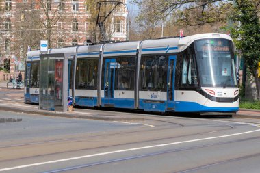 Amsterdam 'da 19 numaralı tramvay 27-4-2023