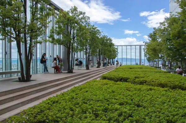 stock image The Garden Of The Abeno Harukas Building Osaka Japan 4-9-2016