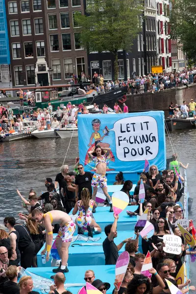 stock image COC Nederland Boat At The At Gaypride Canal Boat Parade At Amsterdam The Netherlands 3-8-2024