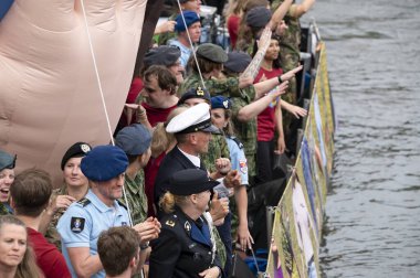 Ministerie Van Defensie Gaypride Canal Boat Parade At Amsterdam The Netherlands 3-8-2024 clipart