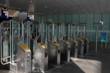 Amsterdam 'daki Rai Tren ve Metro İstasyonu Hollanda 29-8-2024