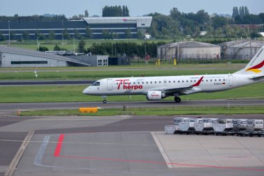 Bir Alman Hava Yolları Uçağı Schiphol 'da Hollanda 29-8-2024