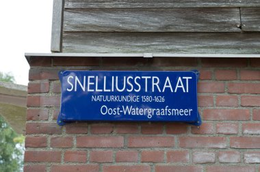 Amsterdam 'daki Sokak İşareti Snelliusstraat Hollanda 16-9-2024