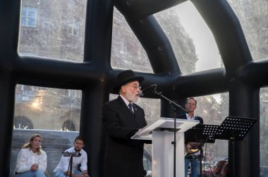 Binyomin Jacobs Amsterdam 'daki Pro Israel Gösterisinde Hollanda 7-10-2024