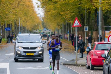 Weynay Ghebresilasie And Stephen Kipkech At The TCS Marathon At Amsterdam The Netherlands 20-10-2024 clipart