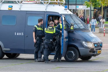 Police At Work During A Football Match Of Ajax At Amsterdam The Netherlands 27-10-2024 clipart