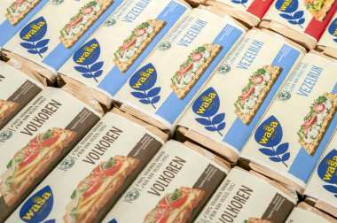 Amsterdam 'da Wasa Krakerleri Paketlerini Kapatın Hollanda 19-11-2024