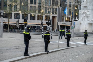 Police At Work At The President Of Portugal Visiting By The Royal Dutch Family At Amsterdam The Netherlands 10-12-2024 clipart