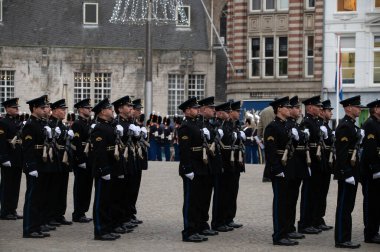 Many Soldiers Marching On The Dam At Amsterdam The Netherlands 10-12-2024 clipart