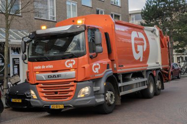 Roele De Vries Çöp Kamyonu Amsterdam 'da Hollanda 7-1-2025