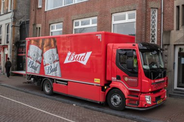 Bud Bira Şirketi Kamyonu Amsterdam 'da Hollanda 13-2-2025