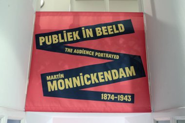 Allard Pierson Müzesi 'nin içindeki ilan tahtası Amsterdam' daki Martin Monnickendam Hollanda 13-2-2025