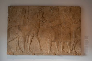 Cephe Taşı, Amsterdam 'daki Allard Pierson Müzesi' nde Kralı karşılıyor. Hollanda 13-2-2025.