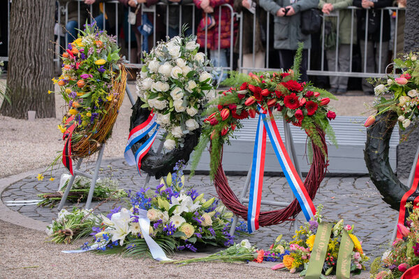 Memorial Day February Strike At The Dokwerker Statue At The World Two Memorial Day February Strike At Amsterdam The Netherlands 25-5-2025